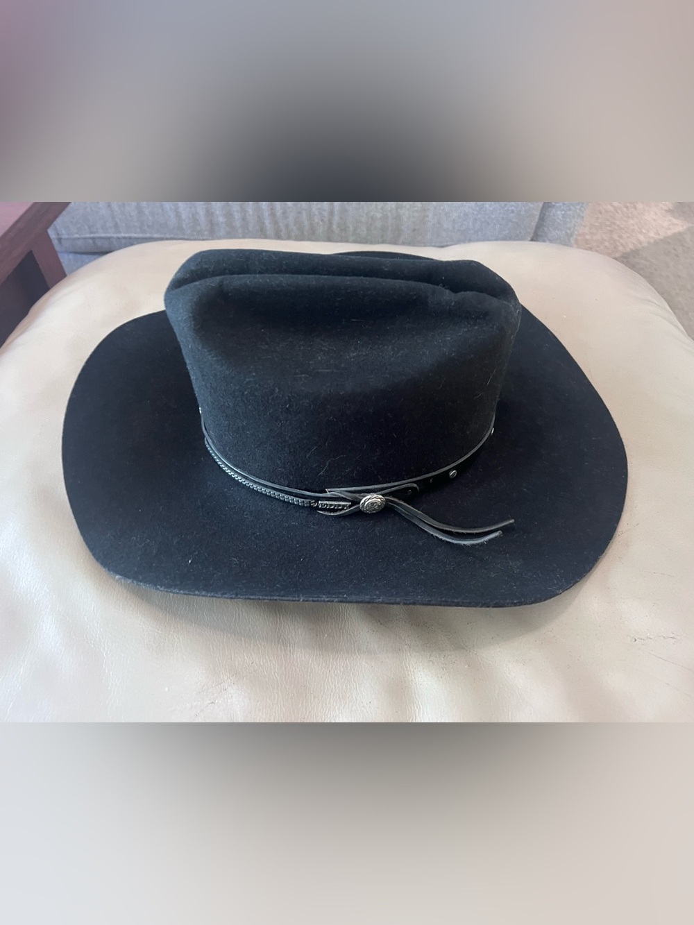 Vintage 80s/90s Black Wool EDDY BROS "Rogo II" Cowboy Hat - Size 6 3/4 (XS)
